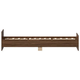 Bedframe zonder matras bewerkt hout bruin eikenkleur 75x190 cm