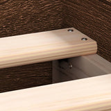 Bedframe zonder matras bewerkt hout bruin eikenkleur 75x190 cm