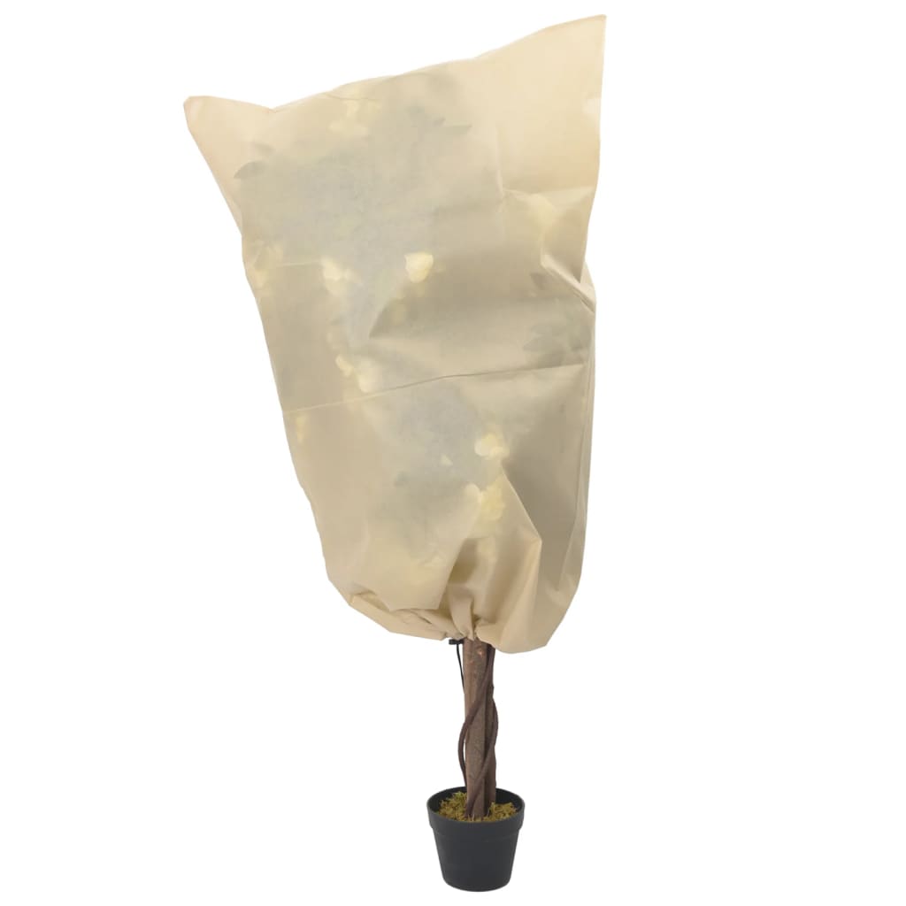 Vlieshoezen voor planten met trekkoord 4 st 70 g/m² 0,8x0,8 m - AllerleiShop