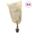 Plantenhoezen met trekkoord 4 st 70 g/m² 0,8x1,2 m - AllerleiShop