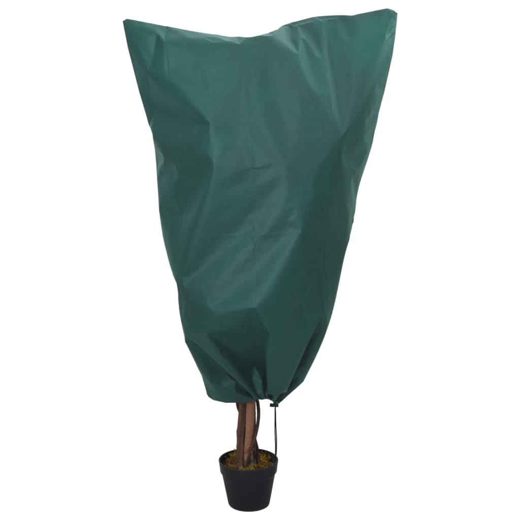 Vlieshoezen voor planten met trekkoord 4 st 70 g/m² 0,8x0,8 m - AllerleiShop