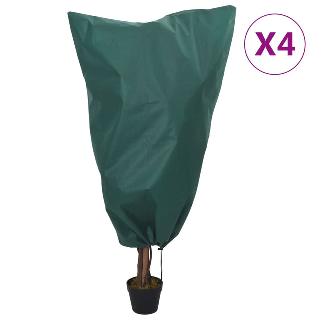 Plantenhoezen met trekkoord 4 st 70 g/m² 0,8x1 m - AllerleiShop