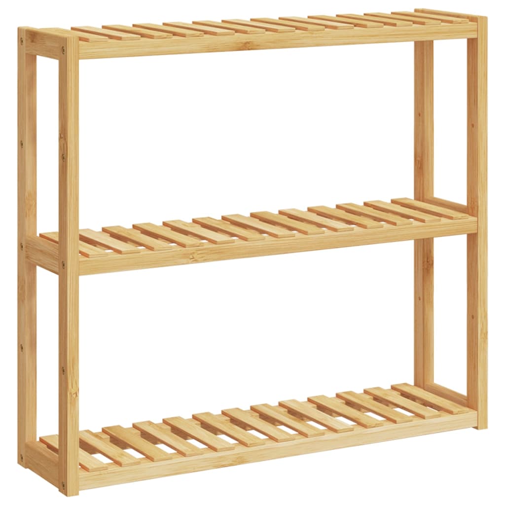 Badkamerrek 3-laags wandmontage 60x15x54 cm bamboe - AllerleiShop