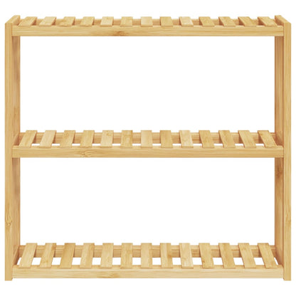 Badkamerrek 3-laags wandmontage 60x15x54 cm bamboe - AllerleiShop