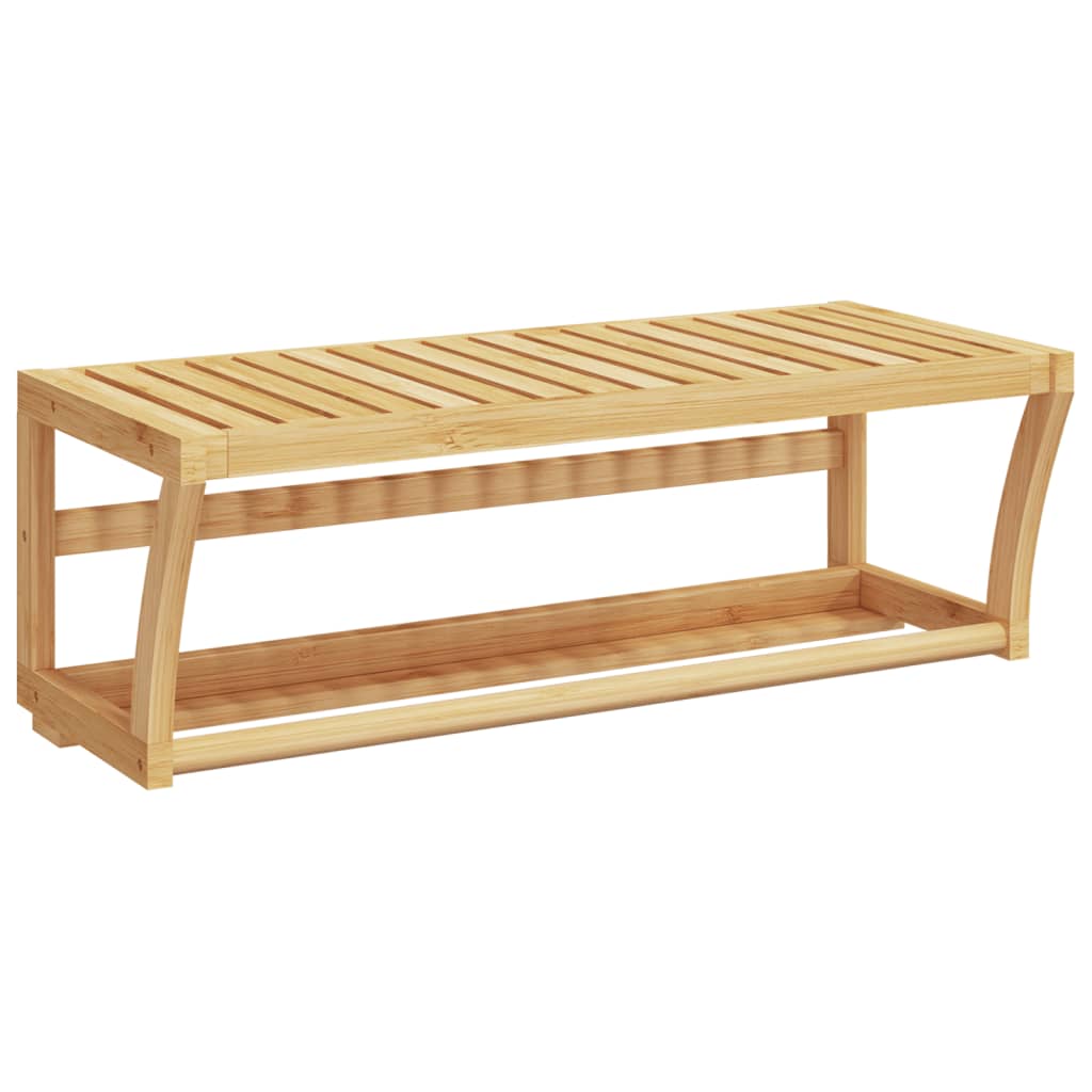 Handdoekenrek wandgemonteerd 60x25x20 cm bamboe - AllerleiShop