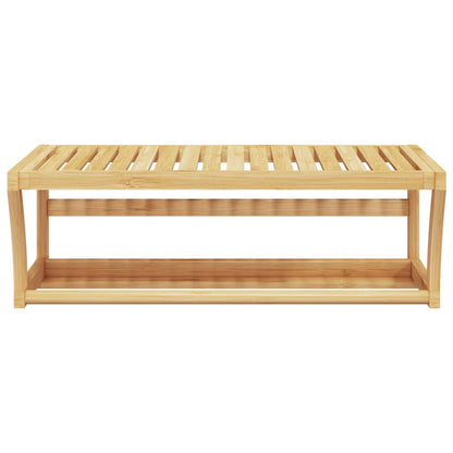 Handdoekenrek wandgemonteerd 60x25x20 cm bamboe - AllerleiShop