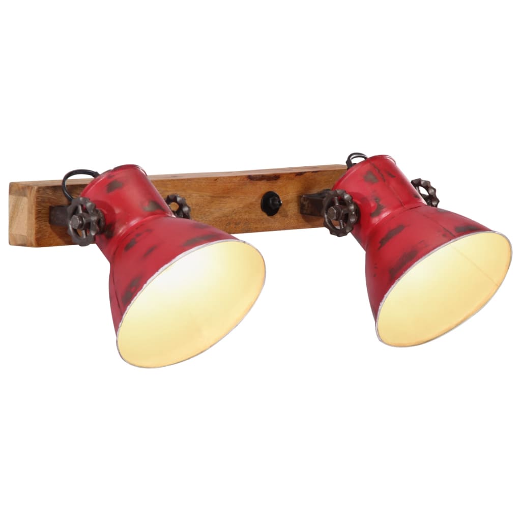 Wandlamp 25 W E27 45x25 cm verweerd rood - AllerleiShop