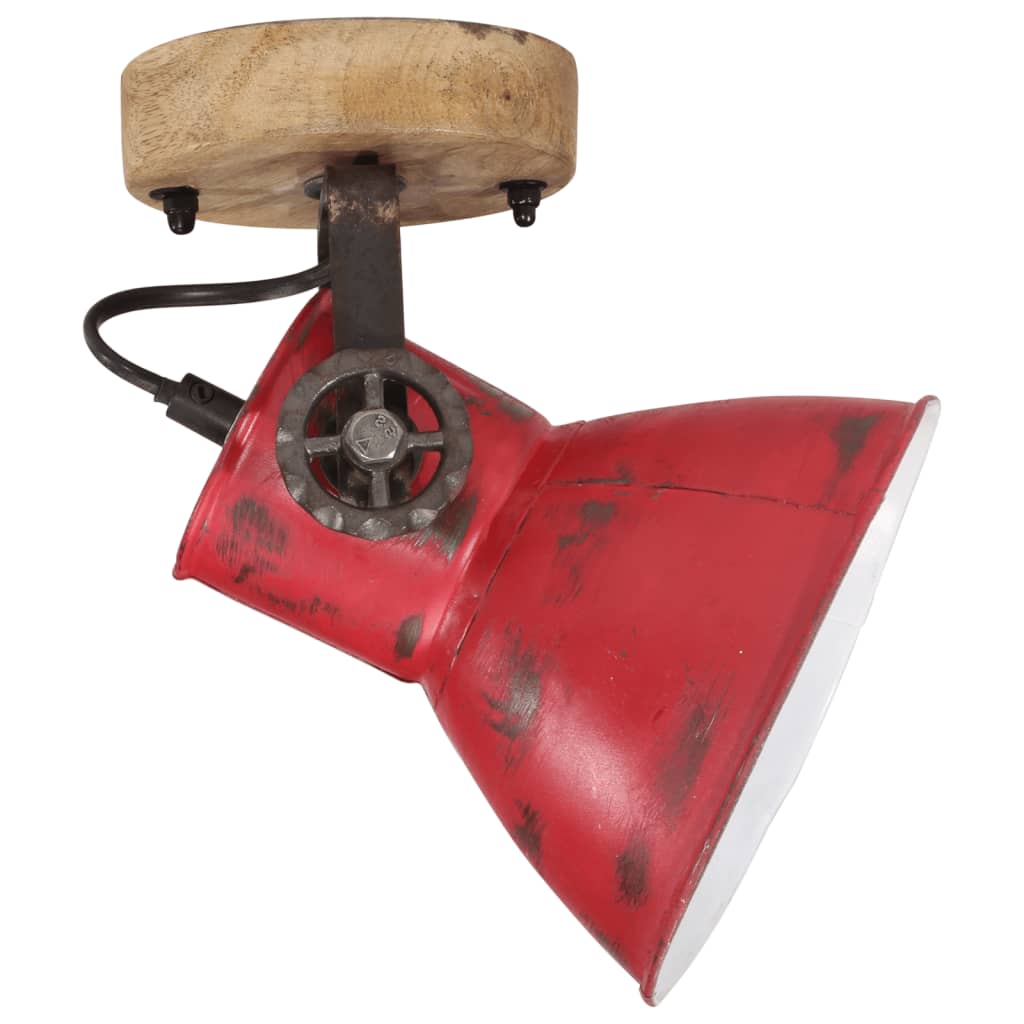 Wandlamp 25 W E27 11,5x11,5x25 cm verweerd rood