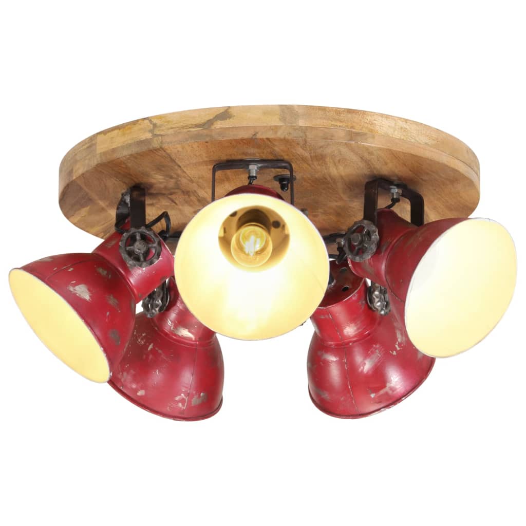 Plafondlamp 25 W E27 50x50x25 cm verweerd rood - AllerleiShop