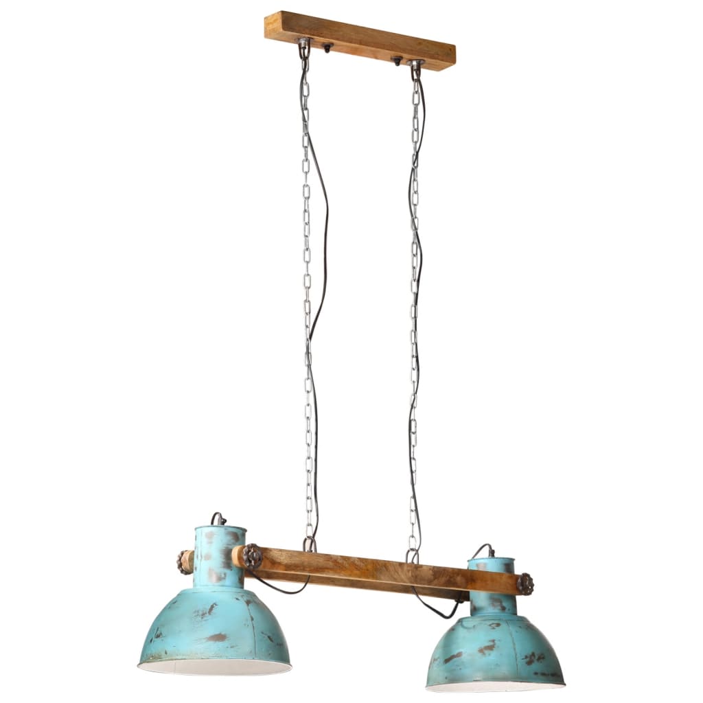 Hanglamp 25 W E27 85x28x109 cm verweerd blauw