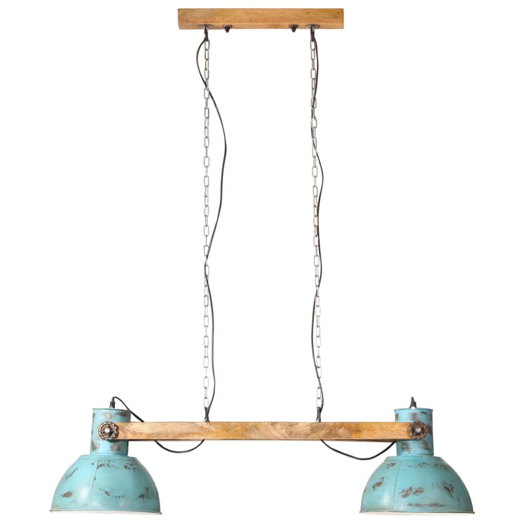 Hanglamp 25 W E27 85x28x109 cm verweerd blauw