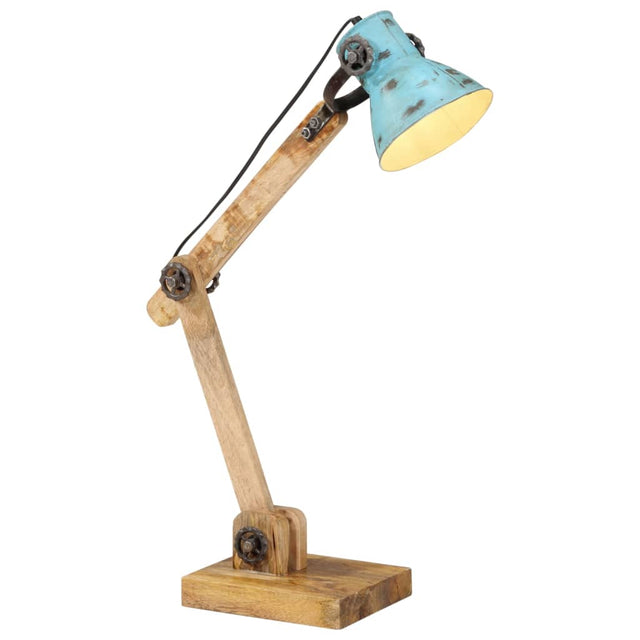 Bureaulamp 25 W E27 23x18x96 cm verweerd blauw - AllerleiShop