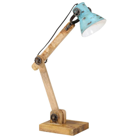 Bureaulamp 25 W E27 23x18x96 cm verweerd blauw - AllerleiShop