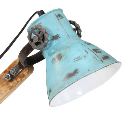 Bureaulamp 25 W E27 23x18x96 cm verweerd blauw - AllerleiShop