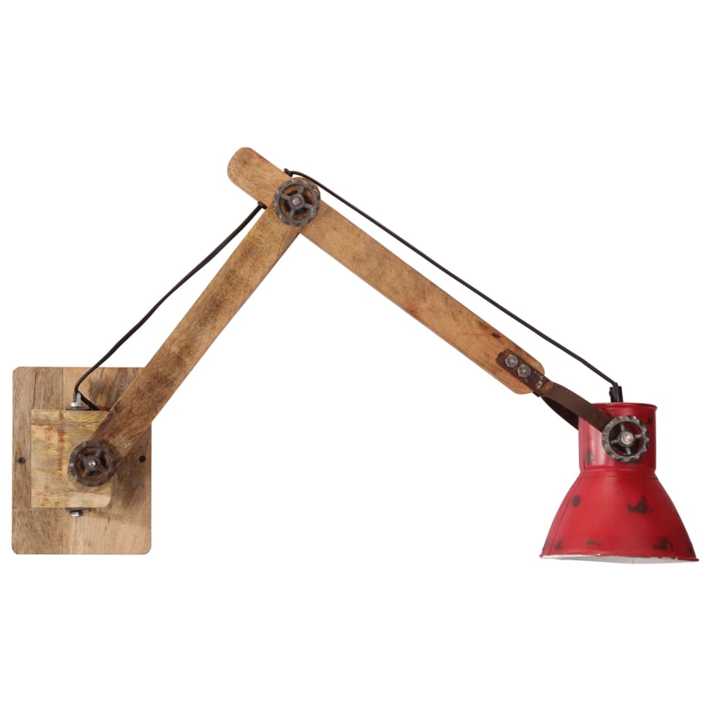 Wandlamp 25 W E27 96x15x20 cm verweerd rood - AllerleiShop