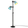 Vloerlamp 25 W E27 25x25x90/140 cm verweerd blauw - AllerleiShop