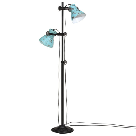 Vloerlamp 25 W E27 25x25x90/140 cm verweerd blauw - AllerleiShop