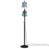 Vloerlamp 25 W E27 25x25x90/140 cm verweerd blauw - AllerleiShop