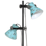 Vloerlamp 25 W E27 25x25x90/140 cm verweerd blauw - AllerleiShop