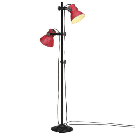 Vloerlamp 25 W E27 25x25x90/140 cm verweerd rood - AllerleiShop