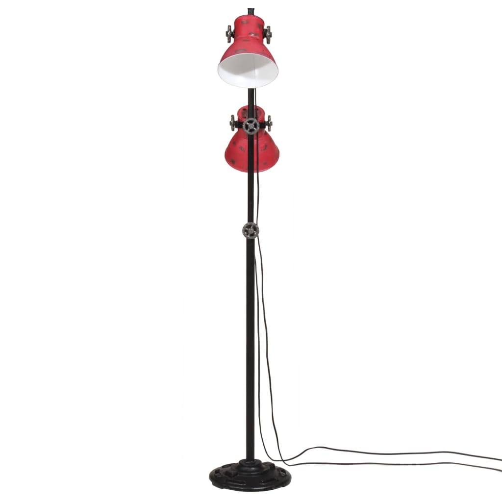 Vloerlamp 25 W E27 25x25x90/140 cm verweerd rood - AllerleiShop