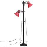 Vloerlamp 25 W E27 25x25x90/140 cm verweerd rood - AllerleiShop