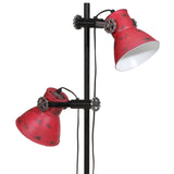 Vloerlamp 25 W E27 25x25x90/140 cm verweerd rood - AllerleiShop