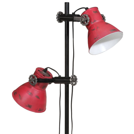 Vloerlamp 25 W E27 25x25x90/140 cm verweerd rood - AllerleiShop