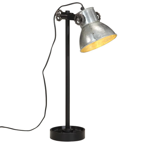 Bureaulamp 25 W E27 15x15x55 cm vintage zilverkleurig - AllerleiShop