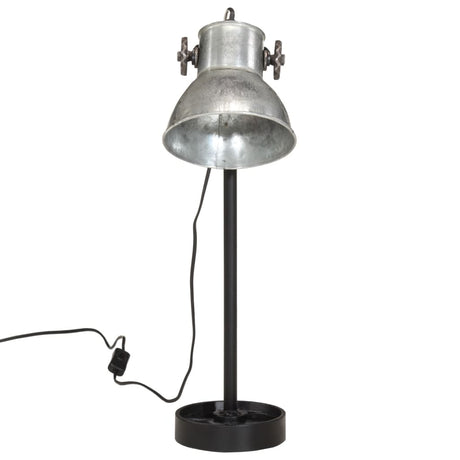 Bureaulamp 25 W E27 15x15x55 cm vintage zilverkleurig - AllerleiShop