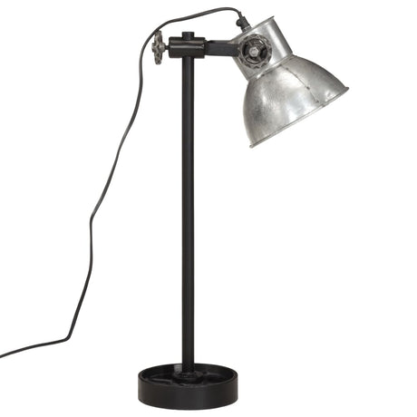 Bureaulamp 25 W E27 15x15x55 cm vintage zilverkleurig - AllerleiShop