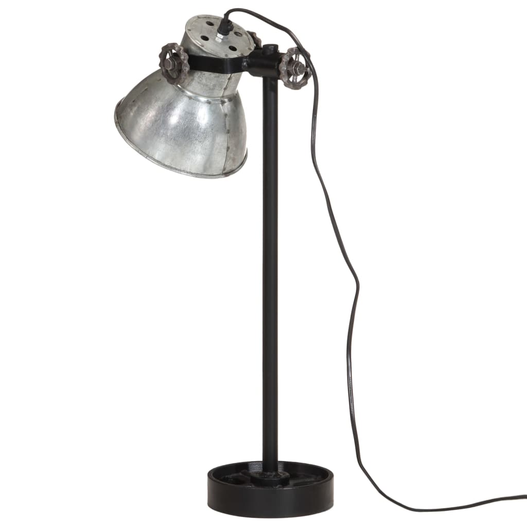 Bureaulamp 25 W E27 15x15x55 cm vintage zilverkleurig - AllerleiShop