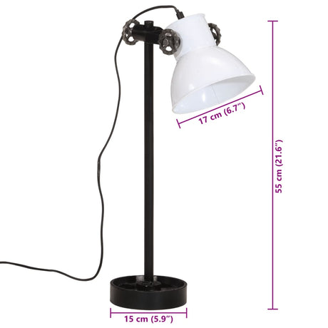 Bureaulamp 25 W E27 15x15x55 cm wit - AllerleiShop