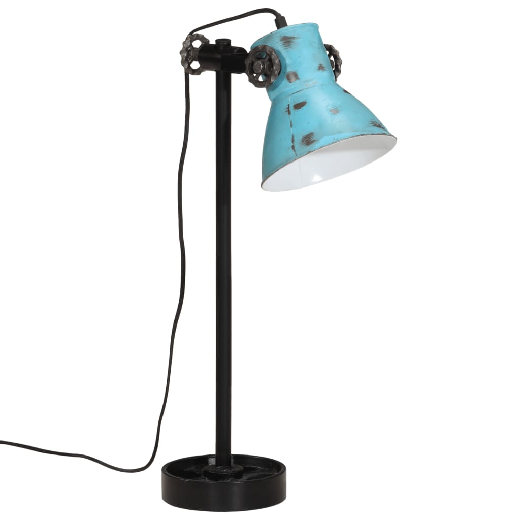 Bureaulamp 25 W E27 15x15x55 cm verweerd blauw - AllerleiShop