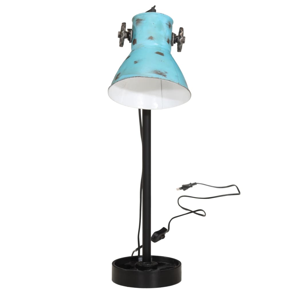 Bureaulamp 25 W E27 15x15x55 cm verweerd blauw - AllerleiShop