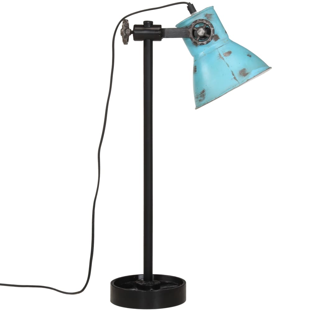 Bureaulamp 25 W E27 15x15x55 cm verweerd blauw - AllerleiShop