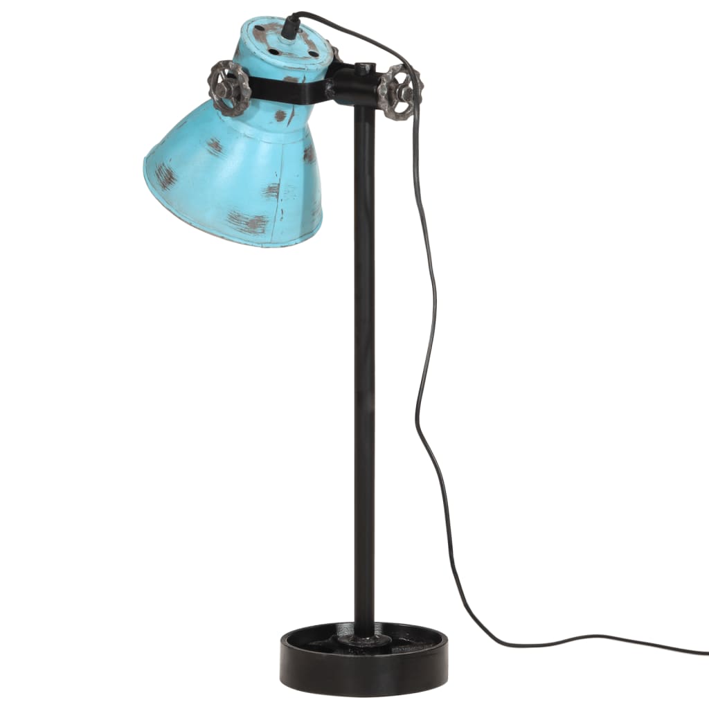 Bureaulamp 25 W E27 15x15x55 cm verweerd blauw - AllerleiShop