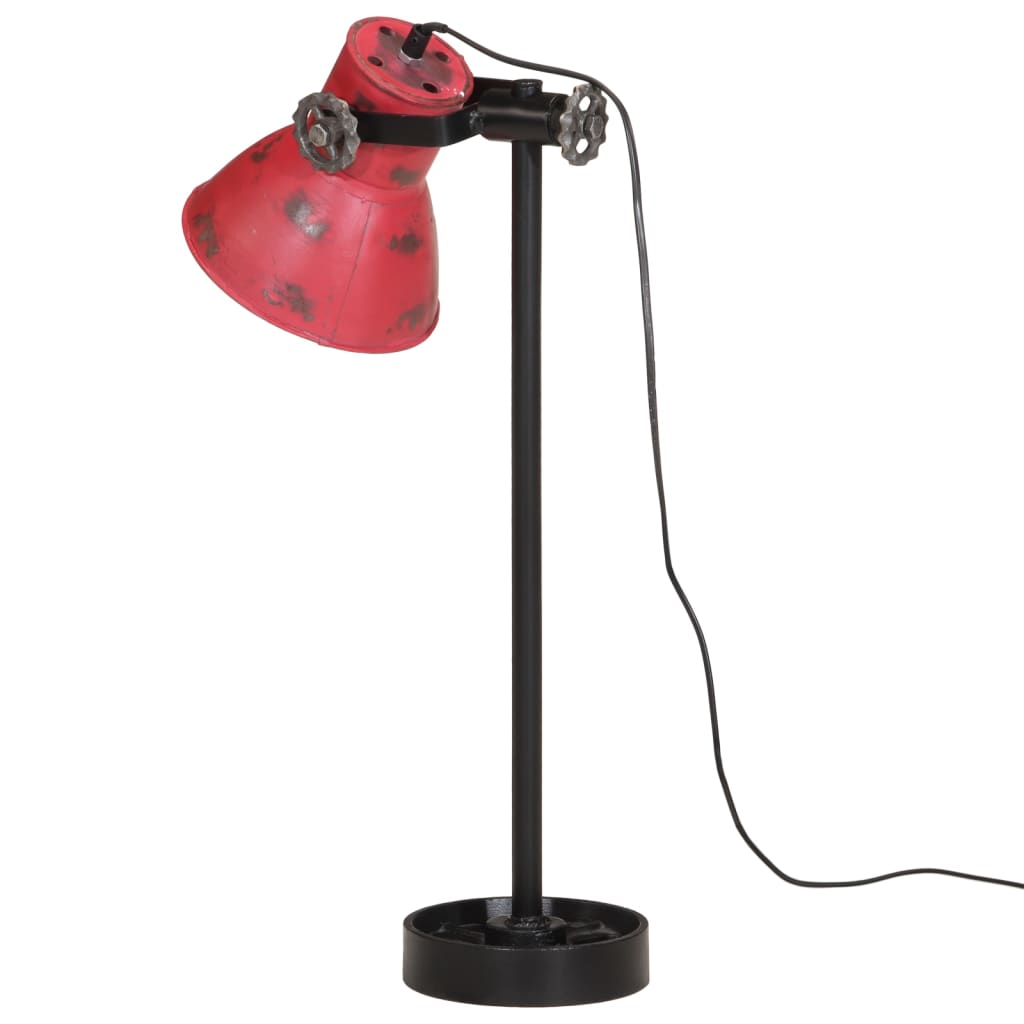 Bureaulamp 25 W E27 15x15x55 cm verweerd rood - AllerleiShop