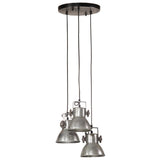 Hanglamp 25 W E27 30x30x100 cm vintage zilverkleurig