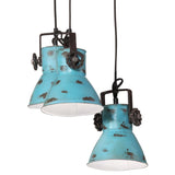 Hanglamp 25 W E27 30x30x100 cm verweerd blauw - AllerleiShop