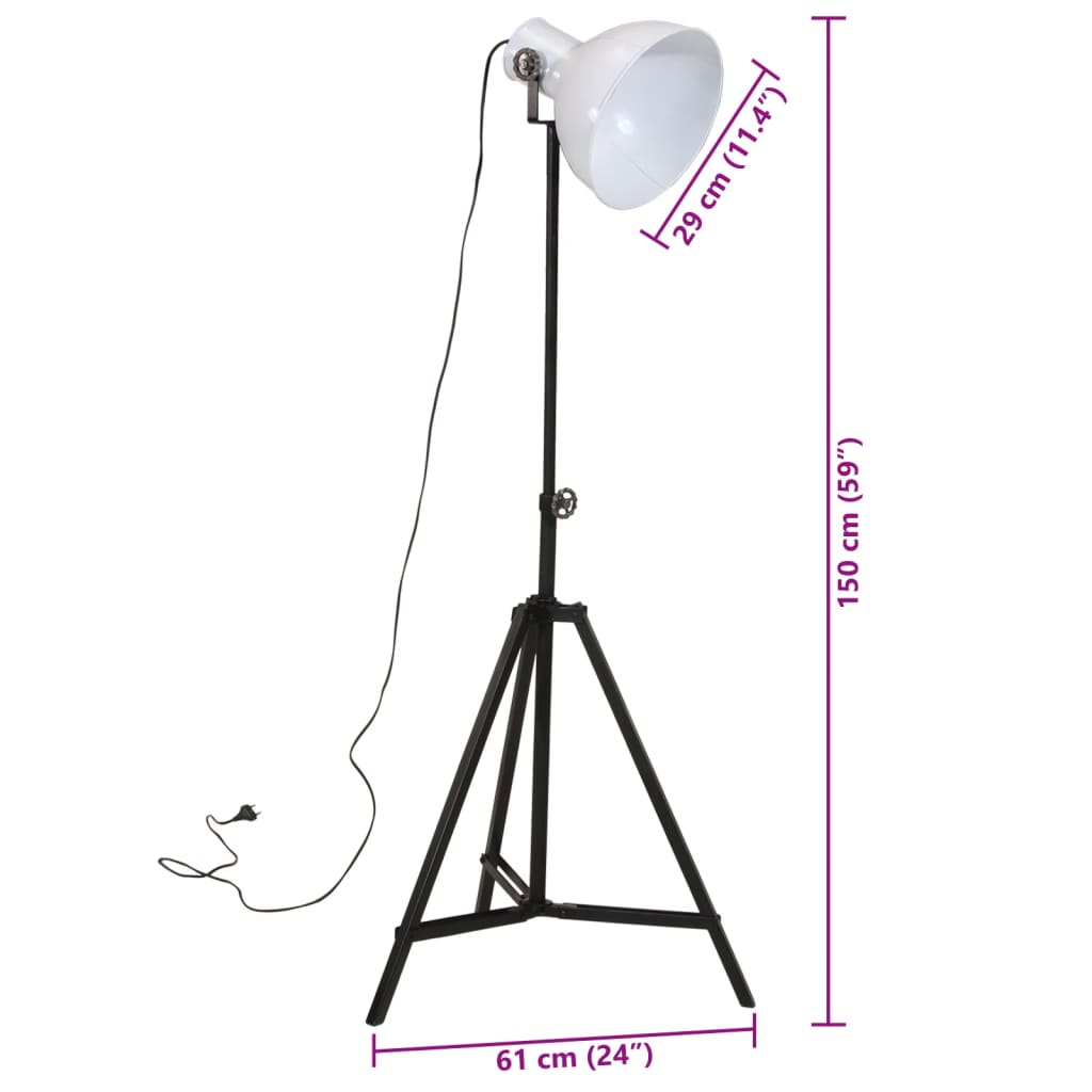 Vloerlamp 25 W E27 61x61x90/150 cm wit - AllerleiShop