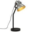 Bureaulamp 25 W E27 17x17x60 cm vintage zilverkleurig - AllerleiShop