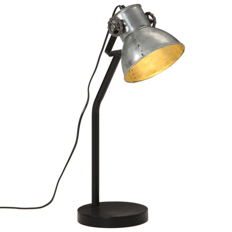 Bureaulamp 25 W E27 17x17x60 cm vintage zilverkleurig - AllerleiShop