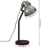 Bureaulamp 25 W E27 17x17x60 cm vintage zilverkleurig - AllerleiShop