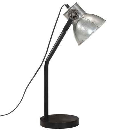 Bureaulamp 25 W E27 17x17x60 cm vintage zilverkleurig - AllerleiShop