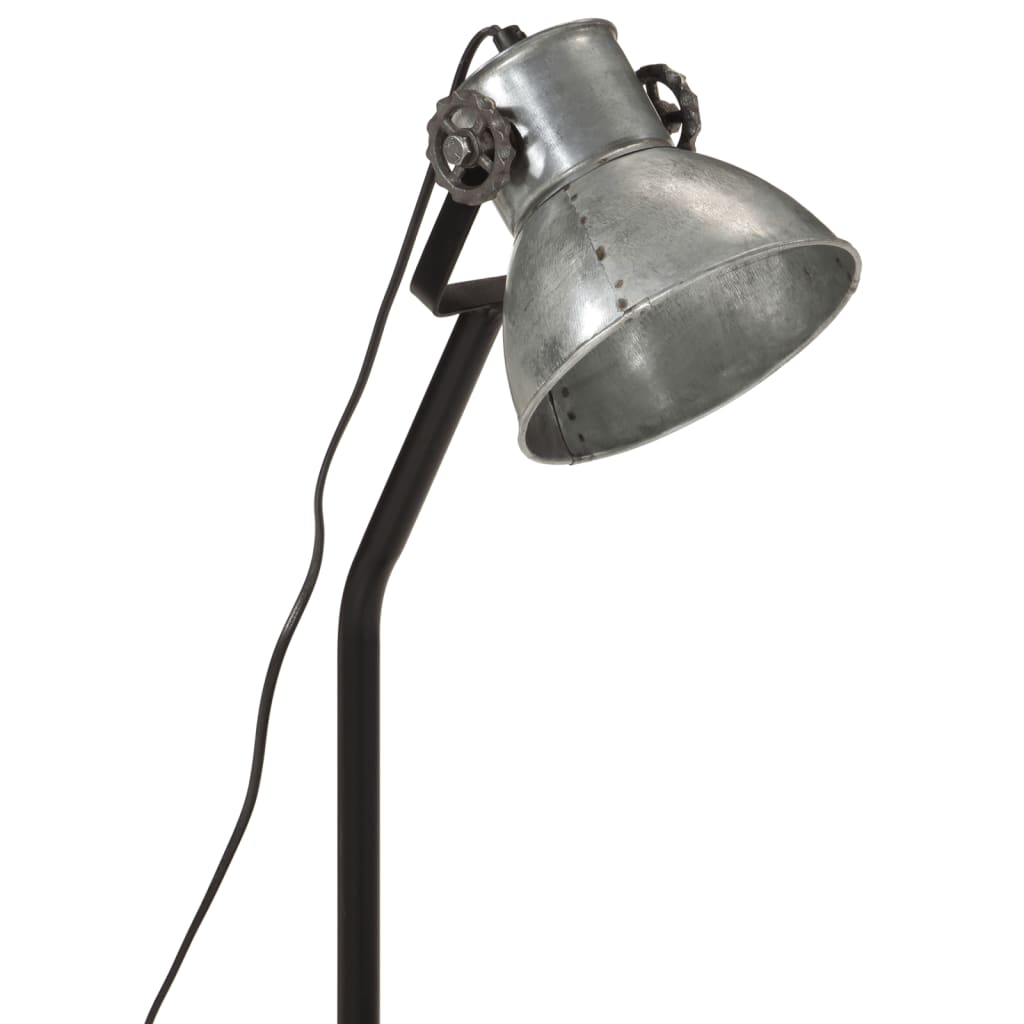 Bureaulamp 25 W E27 17x17x60 cm vintage zilverkleurig - AllerleiShop