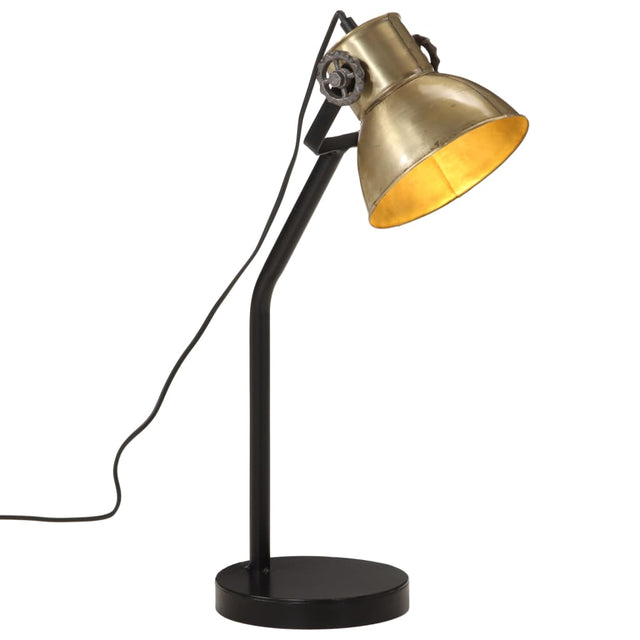 Bureaulamp 25 W E27 17x17x60 cm antiek messingkleurig - AllerleiShop