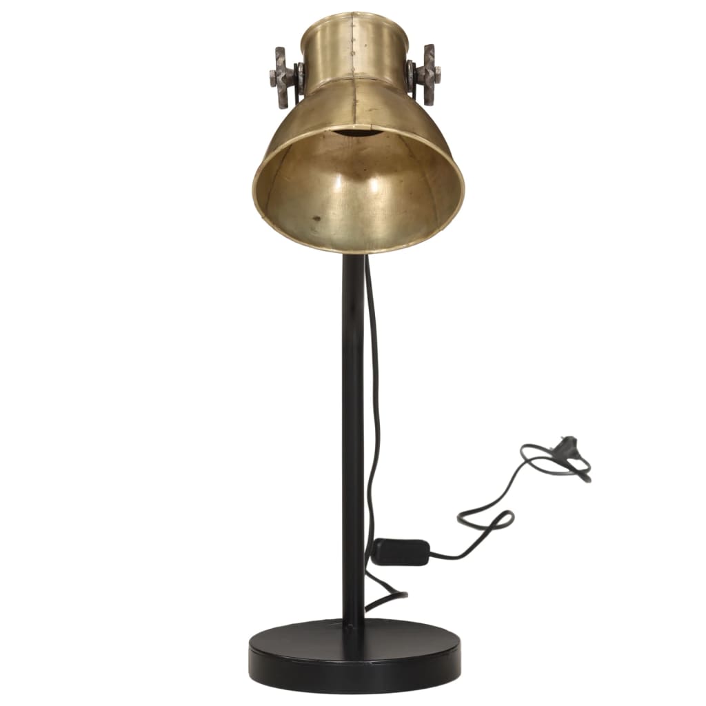 Bureaulamp 25 W E27 17x17x60 cm antiek messingkleurig - AllerleiShop