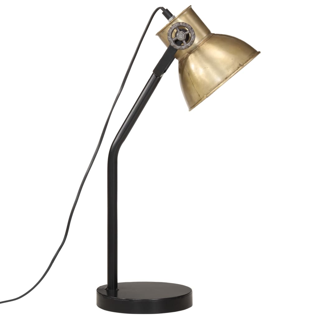 Bureaulamp 25 W E27 17x17x60 cm antiek messingkleurig - AllerleiShop