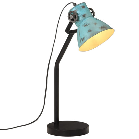 Bureaulamp 25 W E27 17x17x60 cm verweerd blauw - AllerleiShop